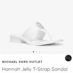Michael Kors Size 8 White Hannah Jelly Sandals