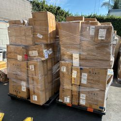 Pallets of mixed merchandise for sales