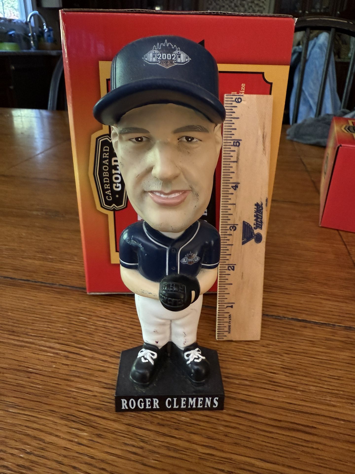 VINTAGE MLB 2002 ALL STAR ROGER CLEMENS BOBBLE HEAD TOY. THE ROCKET 🔥