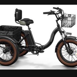 This trike combines cargo capacity, folding ease, and comfort with fat tires for a smooth, versatile commute.