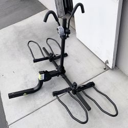 $129 (New) KAC 2-Bike Rack for Car, SUV, Hatchback Mount - 2” Anti-Wobble Hitch, Heavy Duty Bicycle Carrier 