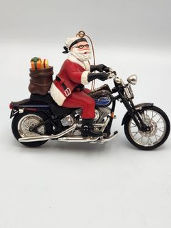 Harley-Davidson Santa on Motorcycle Christmas Ornament Vintage 1999 - P7