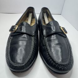 Cole Haan Black Leather Monk Strap Loafers Men's Size 9.5D