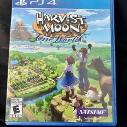 LIKE NEW HARVEST MOON ONE WORLD PLAYSTATION 4 VIDEO GAME
