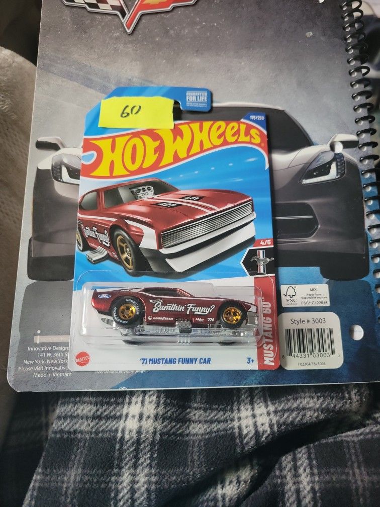 Hot wheel super treasure hunt, seventy one mustang, funny car