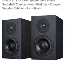 HiVi-Swans DIY kit 2 Way Passive Bookshelf Speakers Pair Assembled