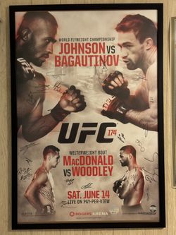 UFC 174 Signed Poster