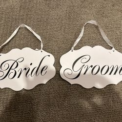 Reversible Wedding Signs 