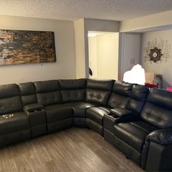 Leather Sectional, Electric Reliable 