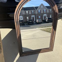 Wood Arch Mirror