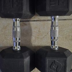 SET DUMBBELLS 35 POUNDS.... PAR DE PESAS DE 35 LIBRAS