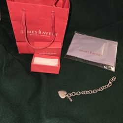 James Avery Retired Sterling Cable Chain w/ Large Heart