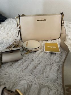 Michael kors white and gold purse