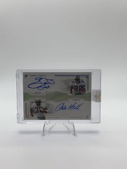 Emmitt Smith & Calvin Hill Dual Auto Football Card