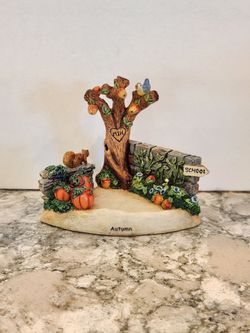 Gobel Autum Delights Display, New In Original Styrofoam With C Of A
This vintage Autumn Delights display scape is the perfect backdrop for your favori