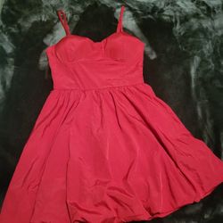 Excellent Condition Red Mini Party Dress With Frill! Stretch to fit back Size Medium