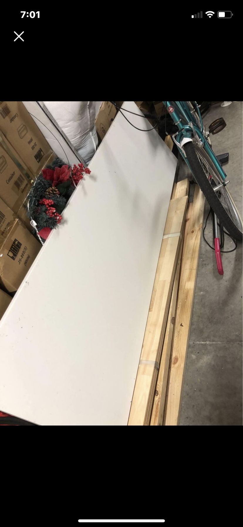 ikea white long table 