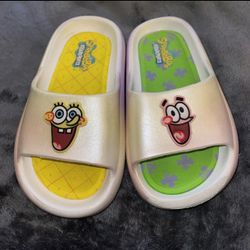 Girls CUTE SpongeBob / Patrick Slide Sandals Size 1