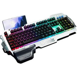 RedThunder K900 Gaming Keyboard, RGB Backlit Semi Mechanical Keyboard