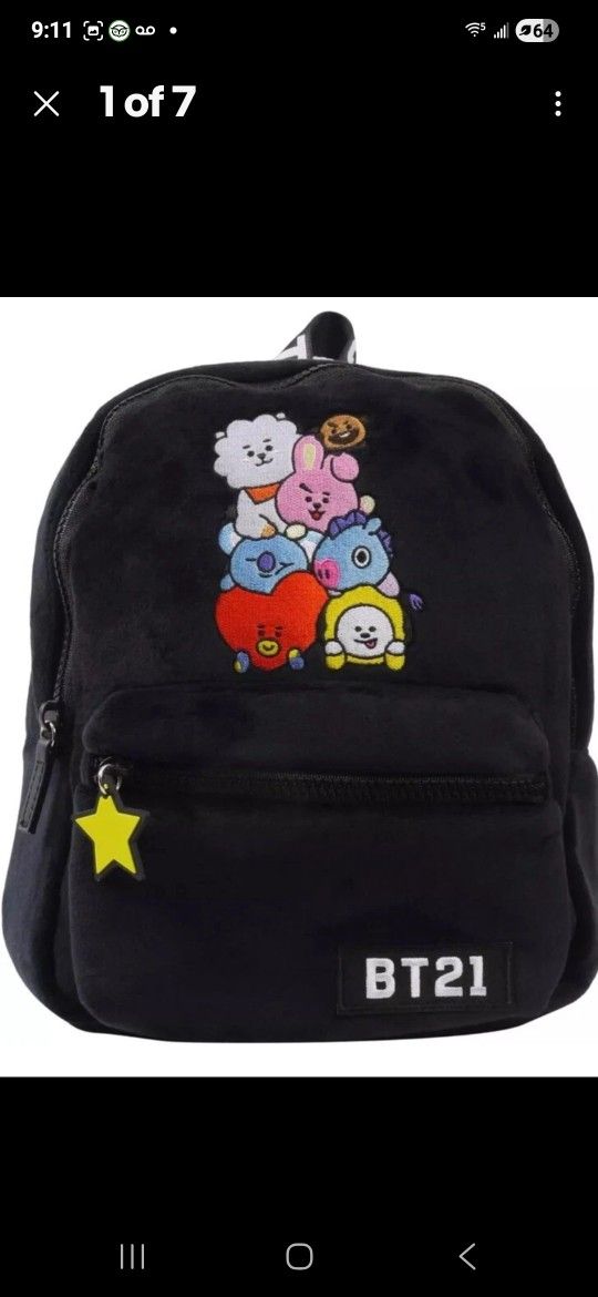 BT21 Black Backpack