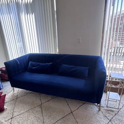 Blue Velvet Couch 