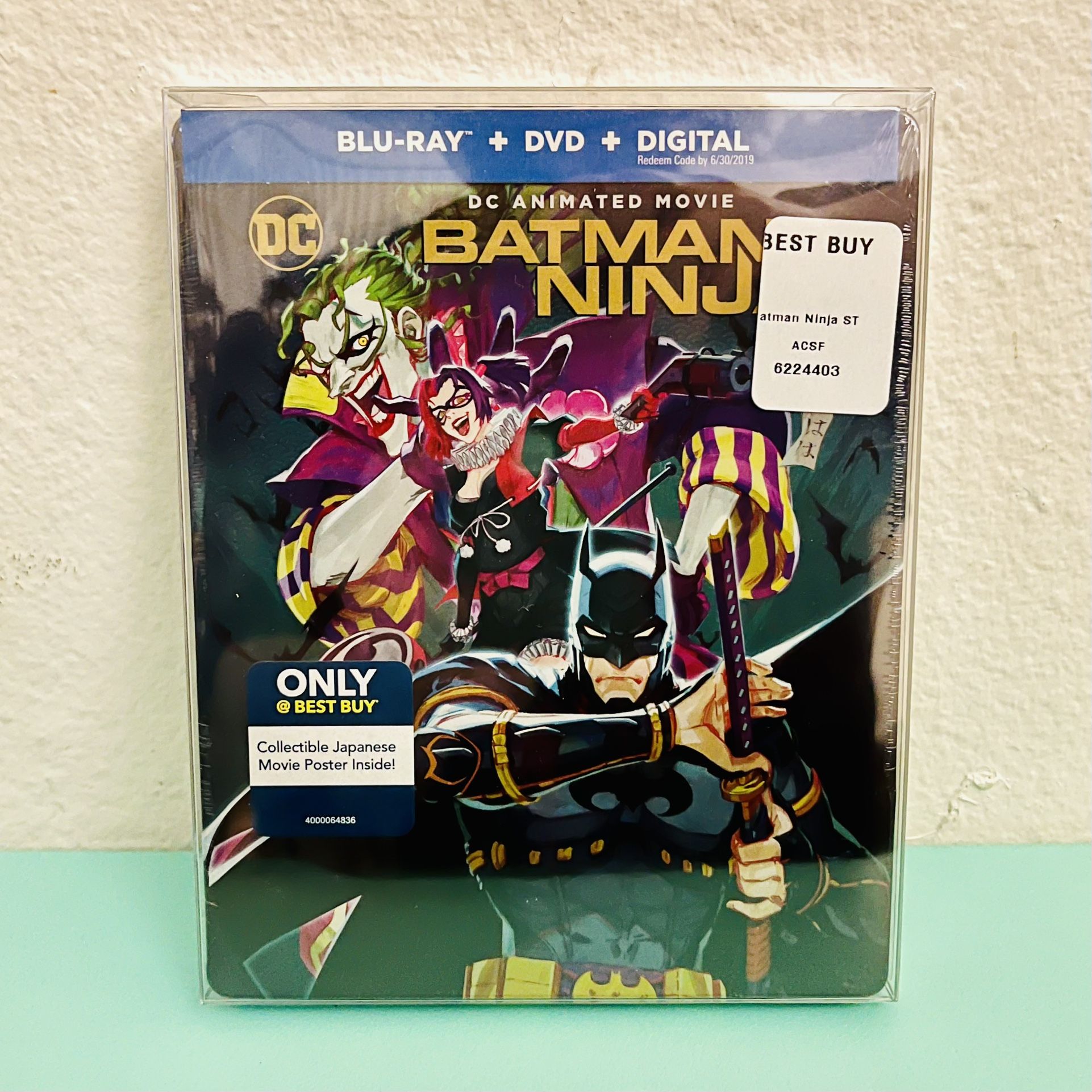Batman Ninja Animated Movie Blu-ray + DVD (DC, 2018) Best Buy Exclusive SteelBook & Poster