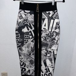 Black And White Pencil Skirt