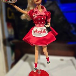 Mattel Year 1998 Barbie Collector Edition: Coca-Cola Barbie as a Waitress