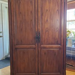 Desk Armoire  Solid Wood Credenza