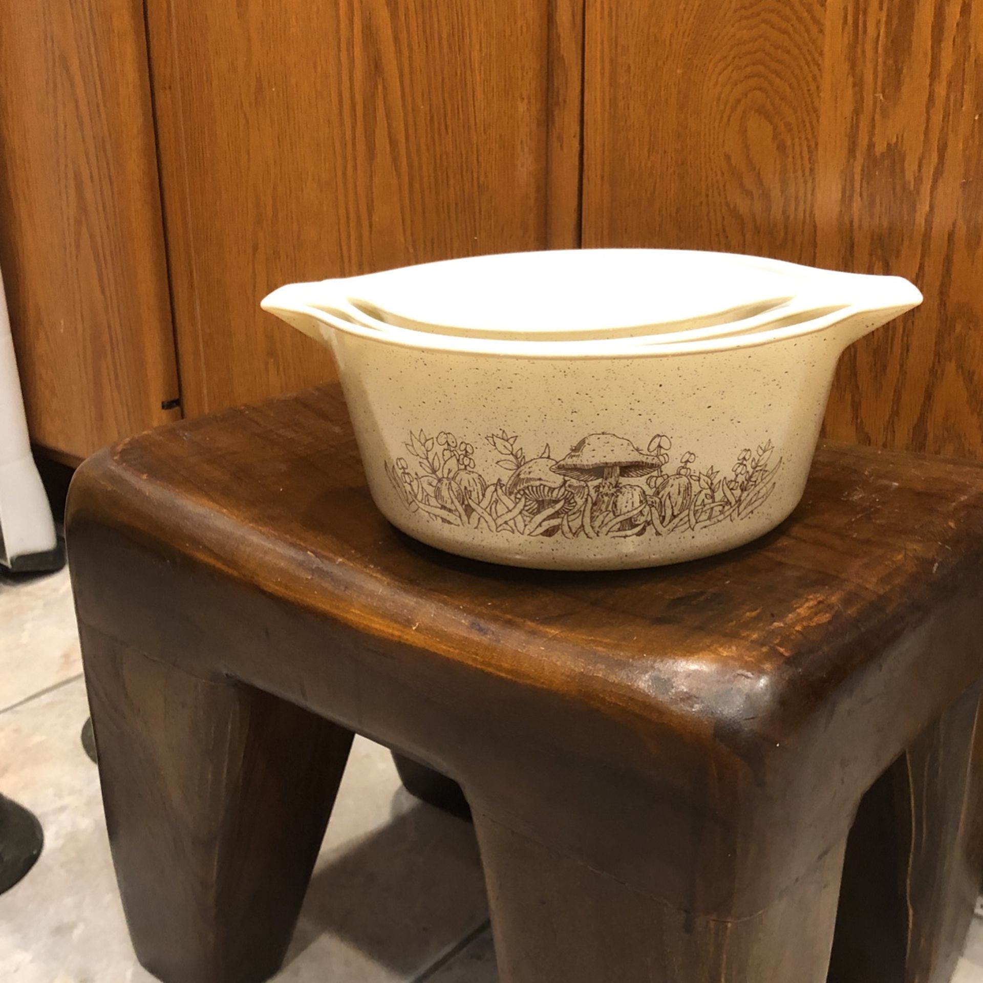 Vintage Pyrex 1980 s Pattern Is Forest Fancies Mixing Bowls Sizes 1 Qt, 1.5 Qt and 2.5 Qt