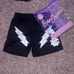 Black With Gray Lightning Bolt EE Short