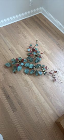 Brass Copper Floral Wall Art