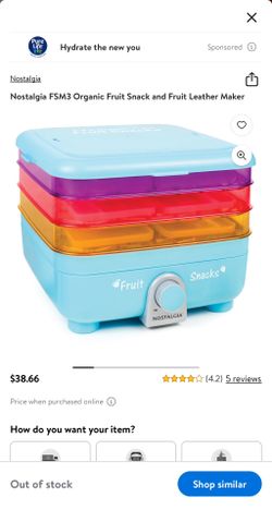 NOSTALAGIA FRUIT SNACK MAKER*