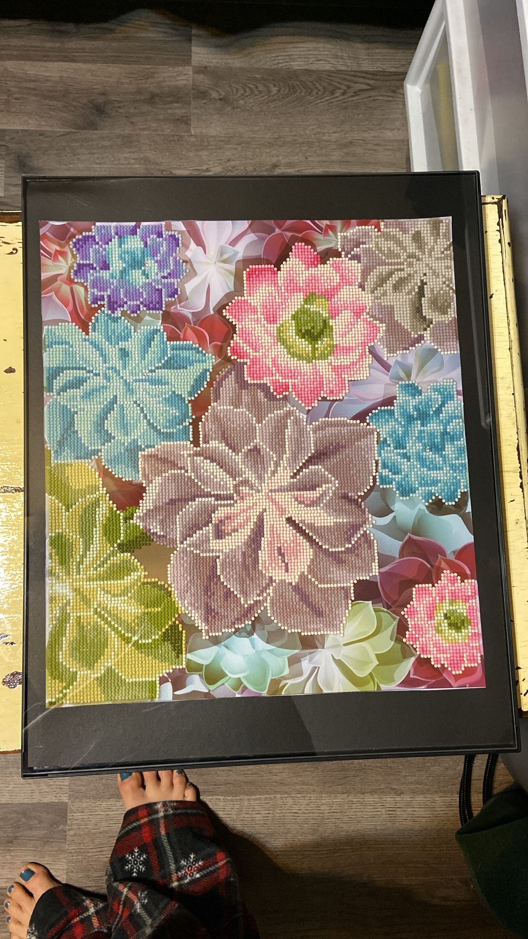 Succulent Diamond Dot Art