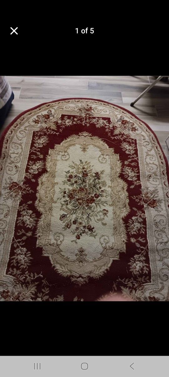 Classic Aubusson Oval Rug