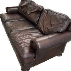  Bernhardt (Foster) 98'' Leather Sofa