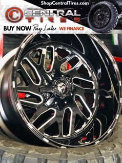 22x12 Black Fuel Triton wheels... 6 lug easy payment options available...... Central Tires