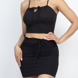 Black 2 Piece Set Stretchy
