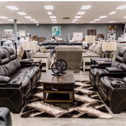 Power Reclining Sofa And Love Seat In Stock For Immediate Delivery