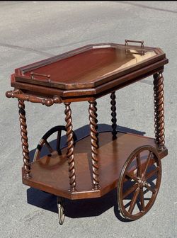 Antique serving cart