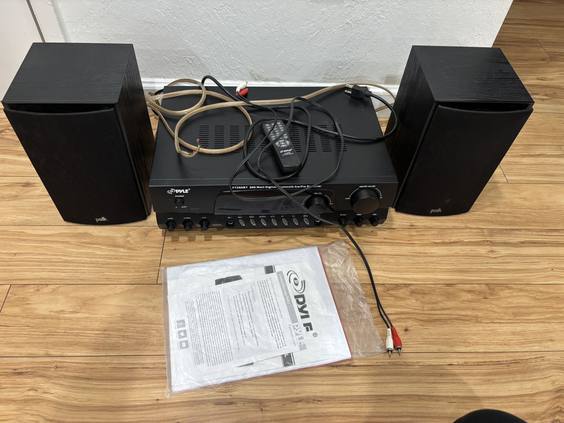 Polk Speakers With Pyle Amp