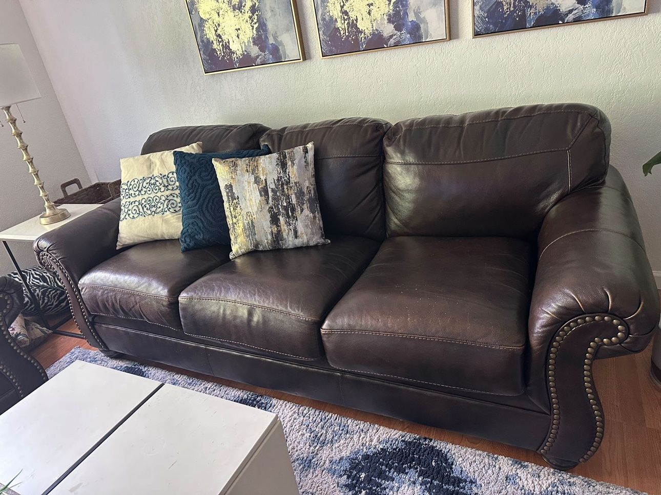 Ashley Bristan Leather Sofa 