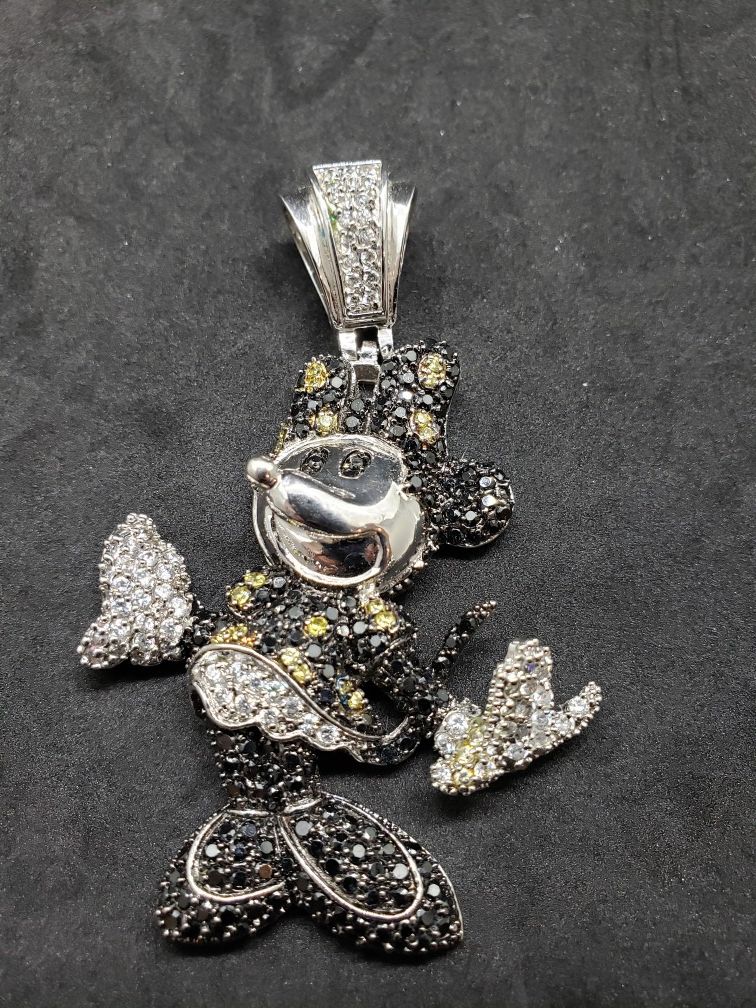 Disney's Minnie Mouse custom made 925 silver necklace pendant