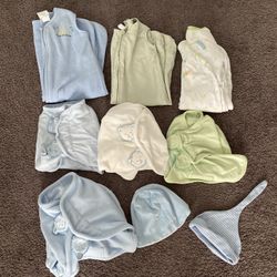 9 Piece Infant / Baby 0-6 And 0-9 Months Sleep Sacks And swaddlers 