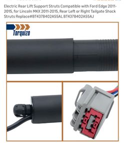 Electric Rear Lift Support Struts Compatible with Ford Edge 2011-2015, for Lincoln MKX 2011-2015, Rear Left or Right Tailgate Shock Struts Set Of Two