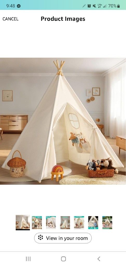 Children's Teepee Tent