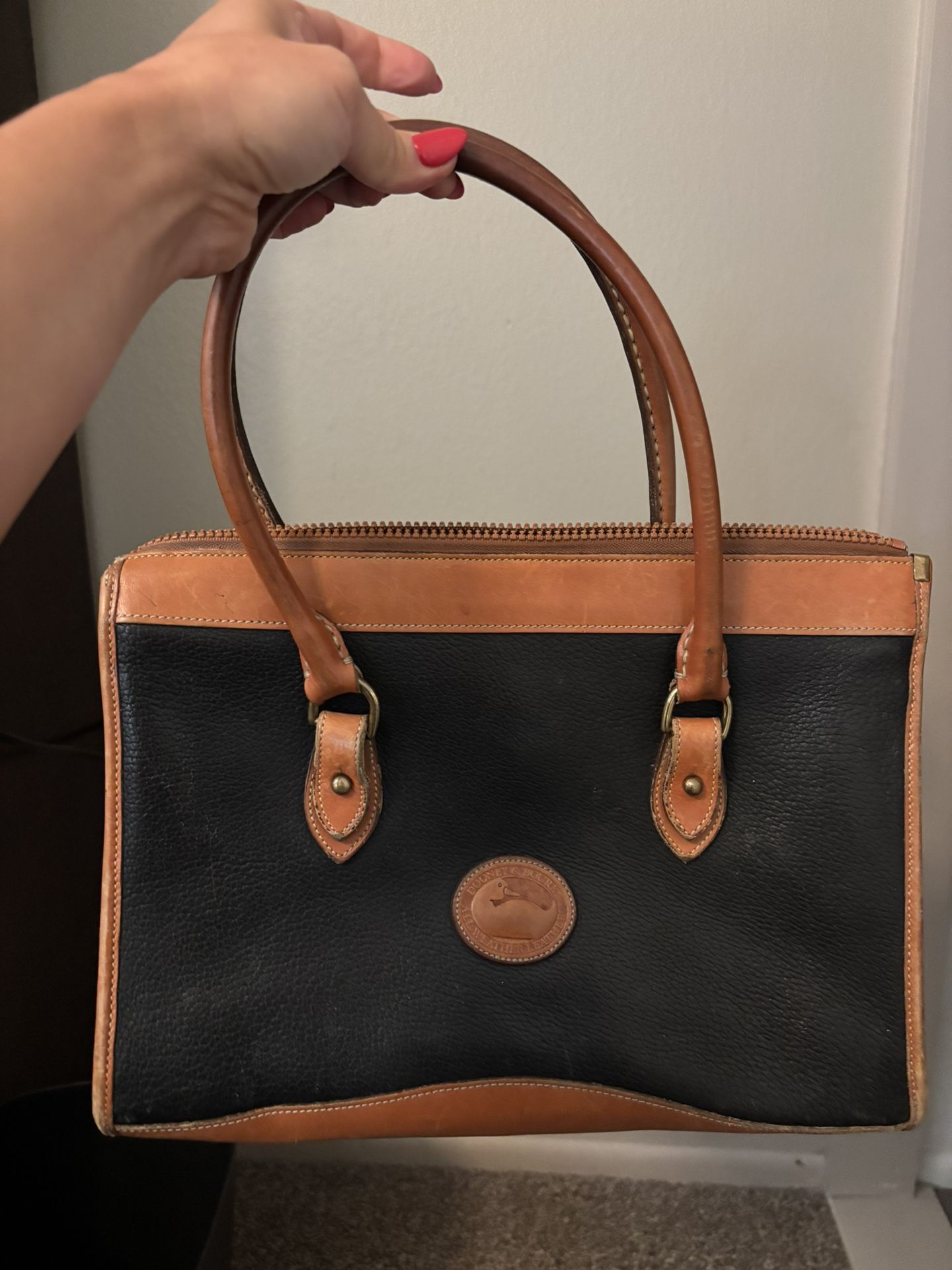 Dooney & Bourke Black/Tan Handbag