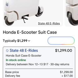 Honda electic scooter like new in box