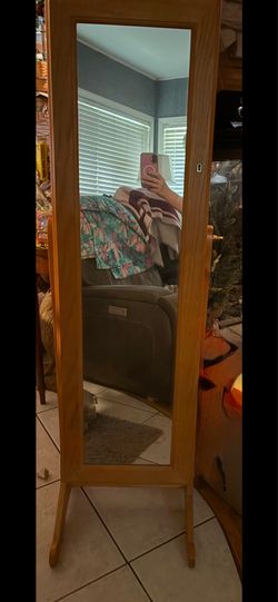 Jewelry Armoire Cabinet with mirror in great shape