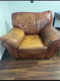 Oversized leather chair